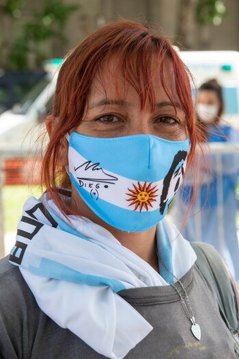 Mariana Vega, fanática de Maradona