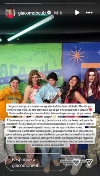 Giacomo Benavides conmocionado por el