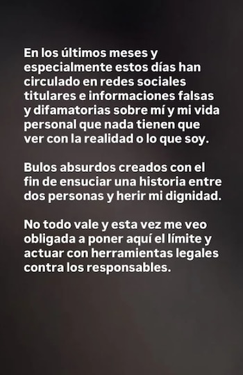 Comunicado Ester Expósito