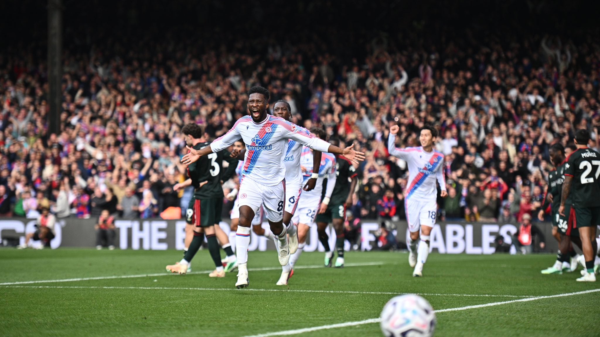 Jefferson Lerma celebró su segundo gol con la camiseta del Crystal Palace en 125 partidos jugados - crédito Crystal Palace