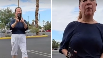 Mexicana amenaza con llamar a ICE a vendedor ambulante en Las Vegas | Video