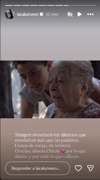 "Gracias abuela Chichi", Calu estuvo