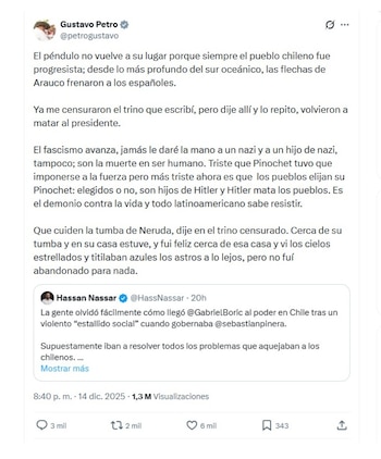 El presidente Gustavo Petro se