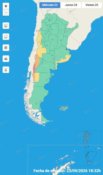Crece la preocupación en la cordillera: alerta roja por lluvias y fuertes ráfagas de viento en Neuquén y Río Negro