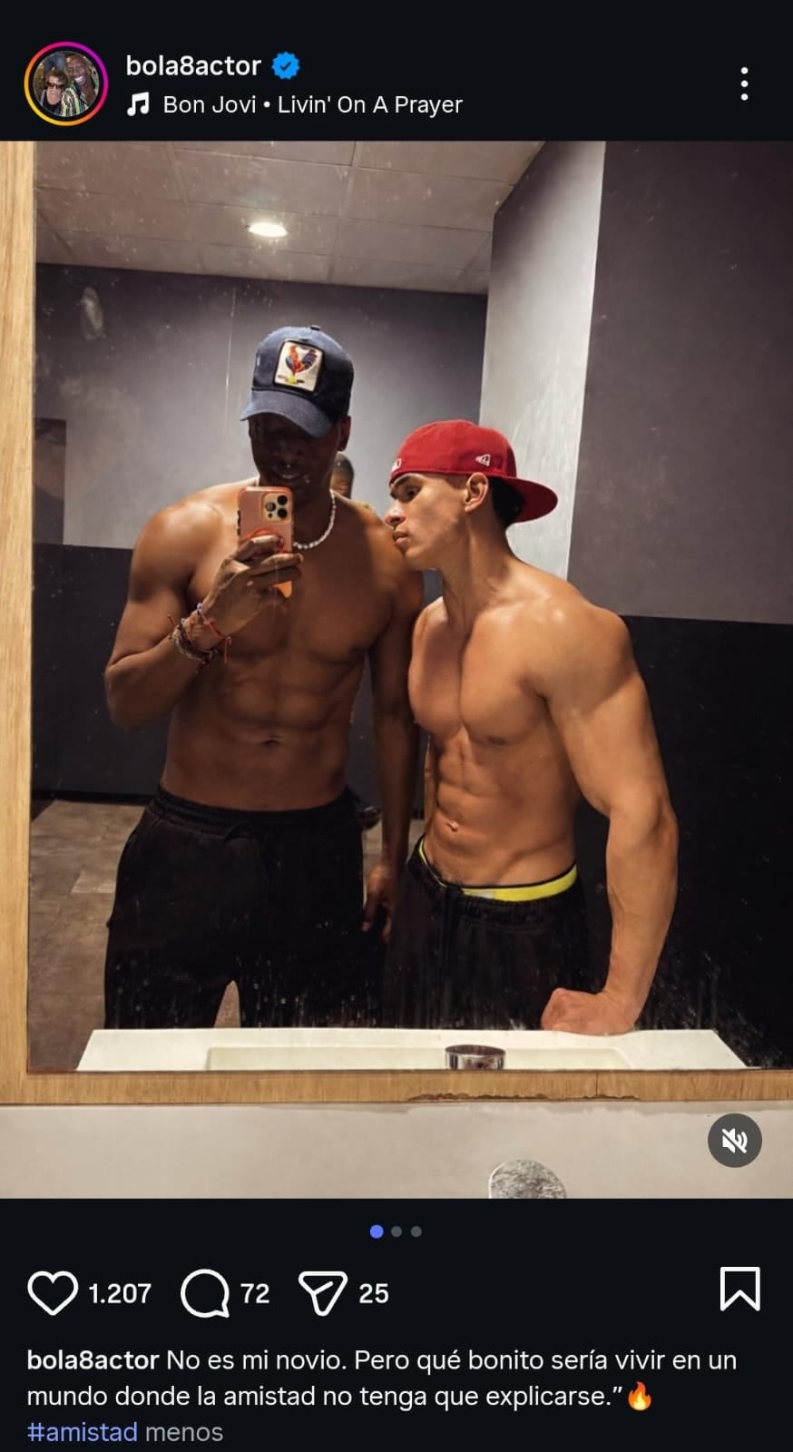 Fotografías de Omar Murillo junto a un hombre en el gimnasio desencadenan comentarios y especulaciones en redes sociales - crédito bola8actor / Instagram