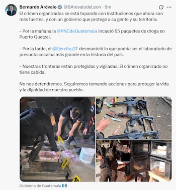 El presidente de Guatemala se refirió a la incautación del laboratorio de droga