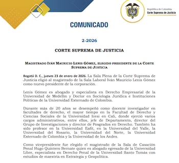 La Corte Suprema de Justicia