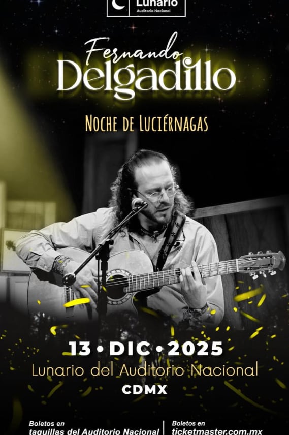 El concierto de Fernando Delgadillo en el Lunario se llevó a cabo el pasado sábado 13 de diciembre. Foto: Instagram/@fernandodelgadillooficial.