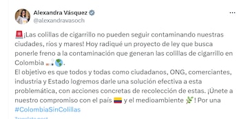 La representante Alexandra Vásquez espera