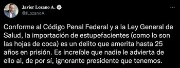 Javier Lozano señaló que AMLO
