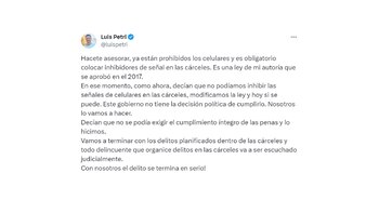 La respuesta de Luis Petri