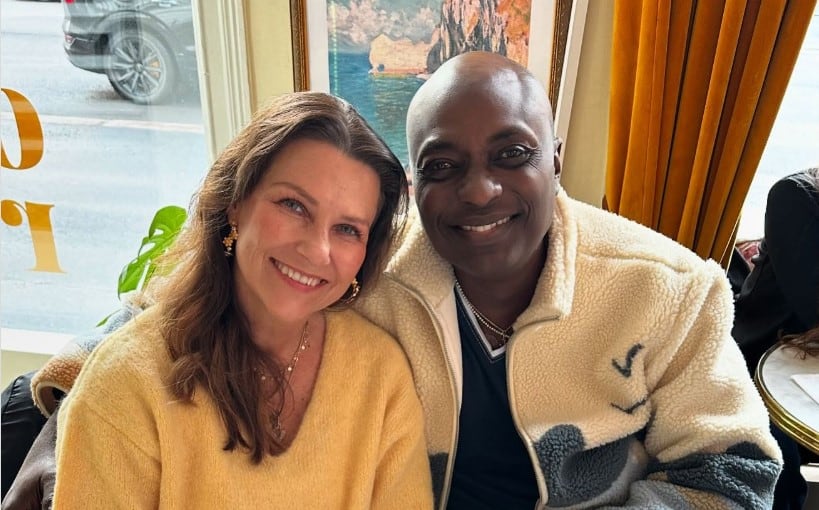 La princesa Marta Luisa de Noruega y el chamán Durek Verrett en una imagen de redes sociales. (instagram.com/shamandurek)