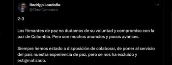 Respuesta de Rodrigo Londoño, alias