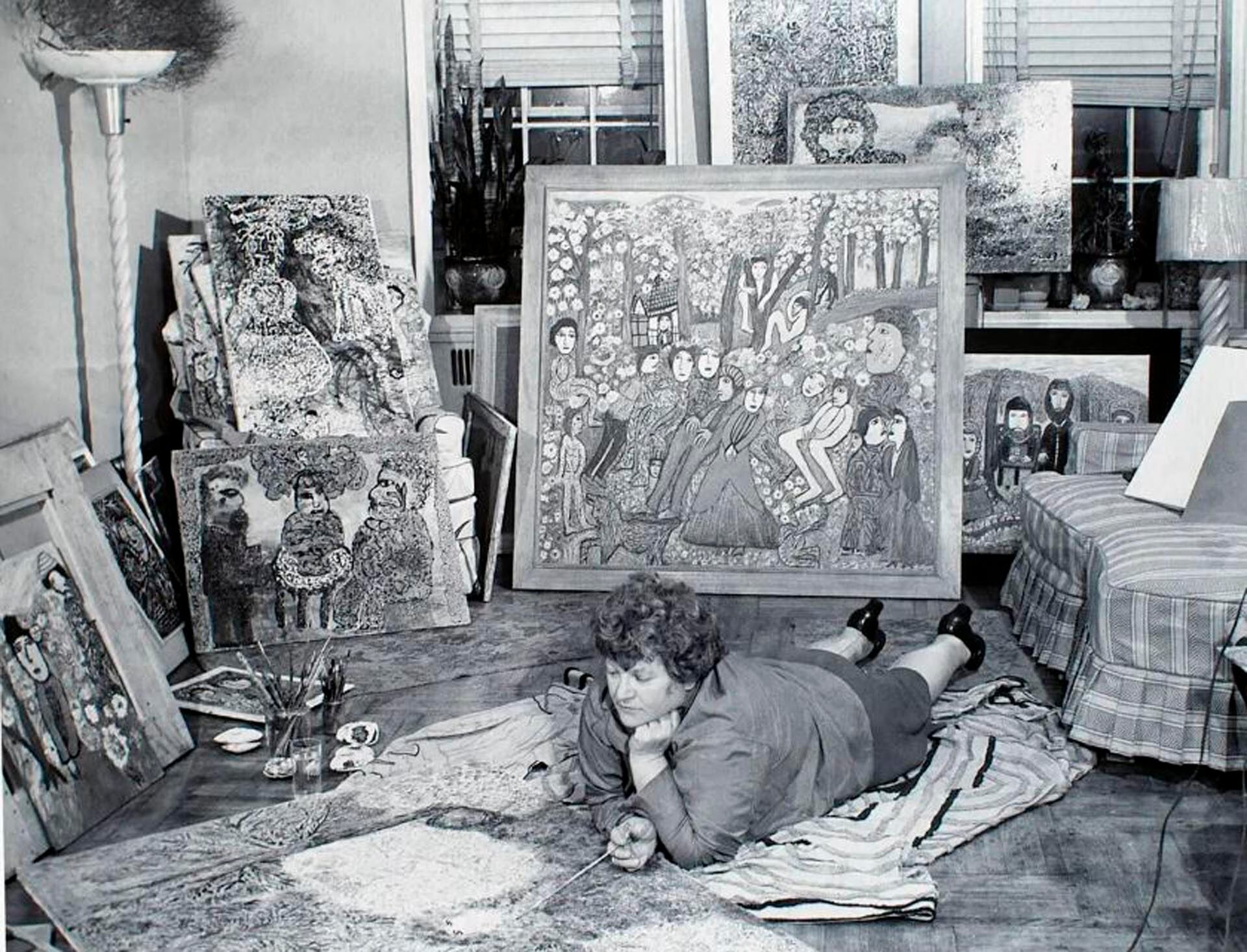 Sobel en su casa estudio (Gary Snyder Fine Art NY)
