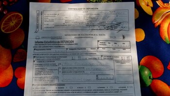 El certificado de defunción de