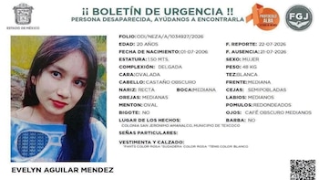 Evelyn Aguilar Méndez alumna desaparecida Tlalxcala Edomex FGJEM feminicidio
