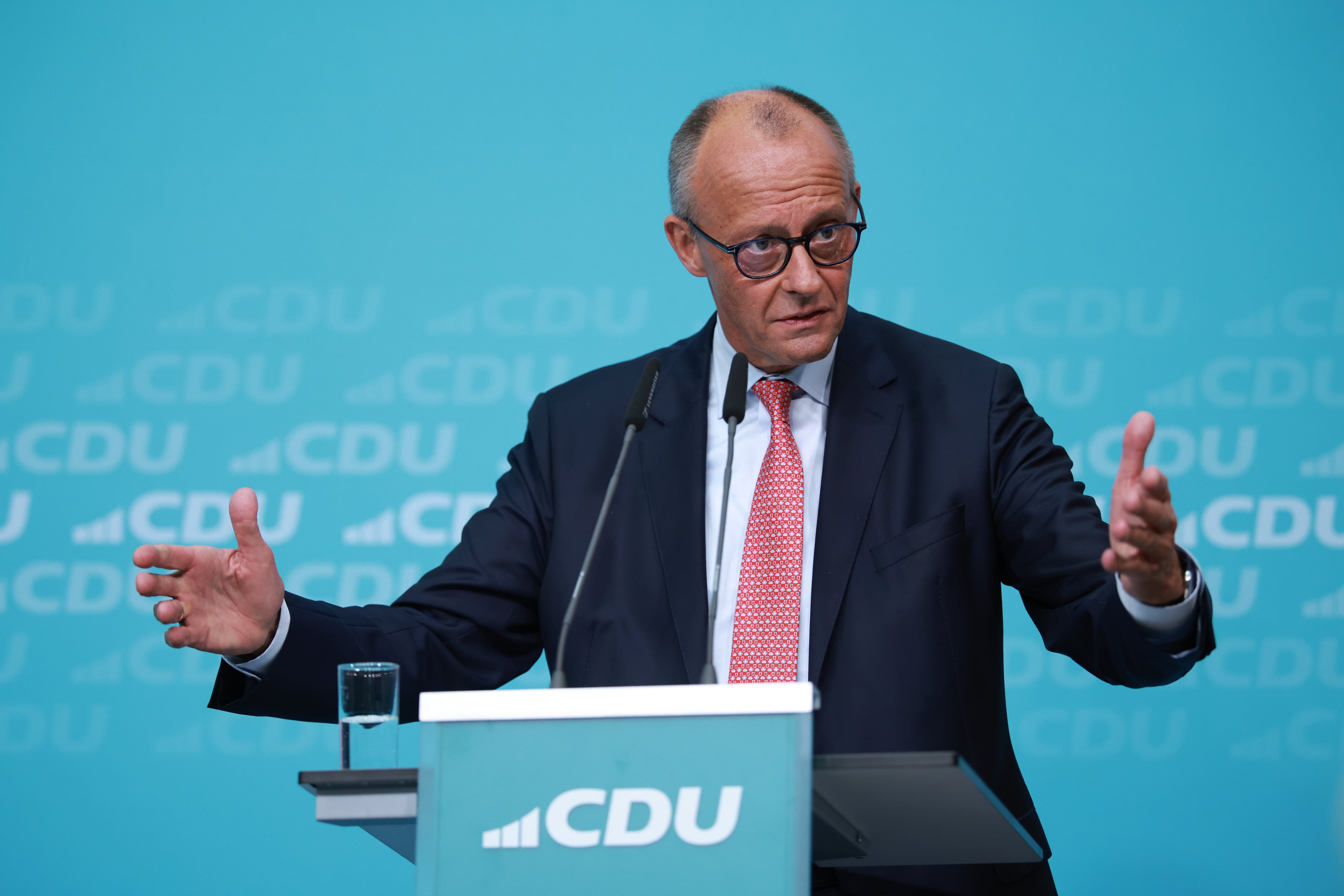El canciller alemán y líder de la Unión Demócrata Cristiana (CDU) Friedrich Merz (EFE/EPA/CLEMENS BILAN)