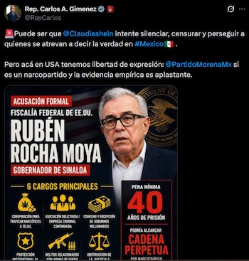 La imputación del Departamento de Justicia de Estados Unidos contra el gobernador de Sinaloa, aún sin sentencia, abre un frente diplomático y político que tensiona la cooperación bilateral en seguridad y obliga a respuestas institucionales en México