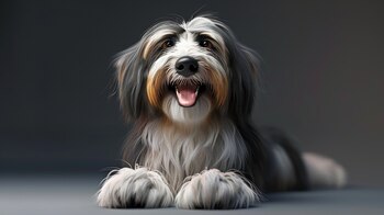 Un Collie Barbudo con su