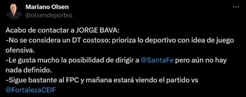 El técnico Jorge Bava sigue