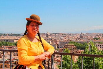 La activista Yola Mamani, en