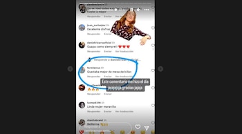 Reacción de Carolina Cruz al