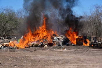 A queima ocorreu em 9 de abril de 2026. Crédito: SSP