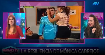“No tenía ni pantis”: Mónica Cabrejos revela cómo debutó como vedette gracias a Manolo Rojas. Captura: Magaly TV La Firme.