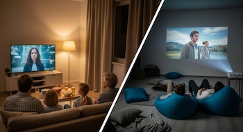 Un televisor de gran tamaño