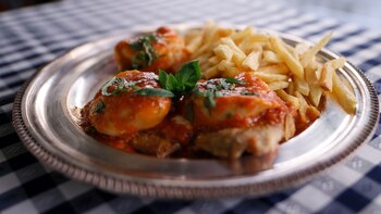 Milanesas con sorrentinos a caballo