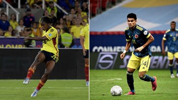 Los dos futbolistas colombianos fueron
