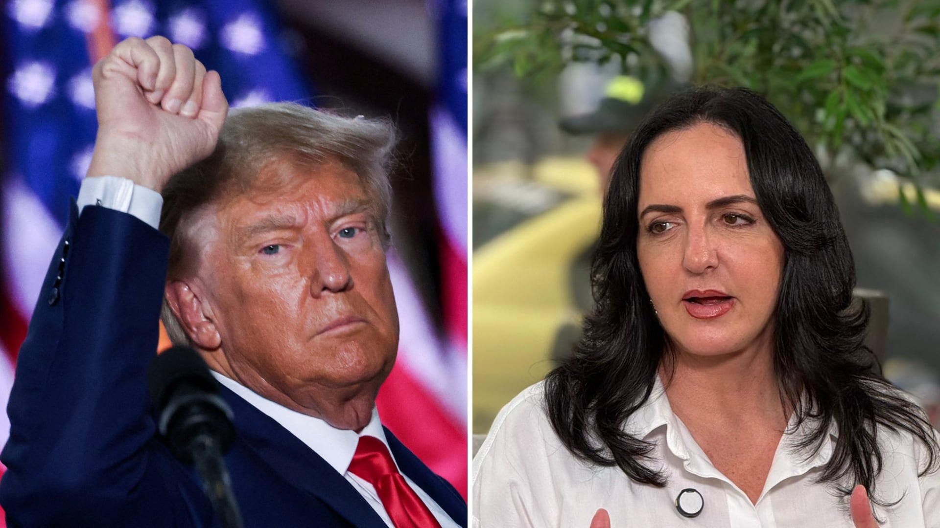 María Fernanda Cabal aseguró que la intervención de EE. UU. por orden de Donald Trump, sobre Venezuela, fue una victoria para toda América Latina - crédito Amr Alfiky/Reuters - María Fernanda Cabal/Facebook