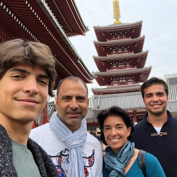 Juan Esnáider y su familia