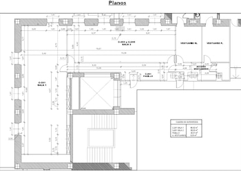 Los planos del gimnasio del