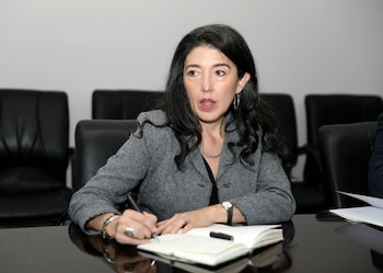 Gloria Lugo, representante del Banco Interamericano de Desarrollo (BID) en Panamá, durante la presentación del informe sobre competencia y desarrollo en el país. Tomada del MOP
