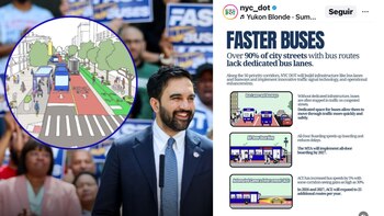 "El alcalde Mamdani prometió a los neoyorquinos autobuses rápidos y un mejor servicio, y hoy llevamos ese compromiso un paso más allá", señaló la publicación por parte de la cuenta oficial del Departamento de Transporte de Nueva York en Instagram - crédito @nyc_dot/IG