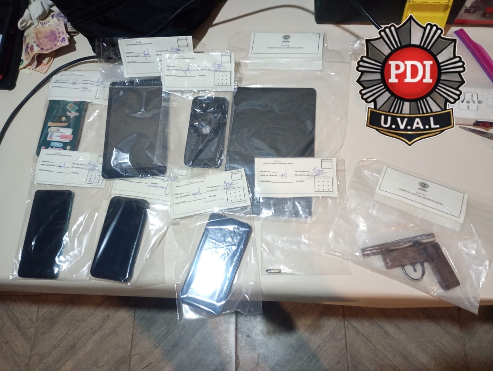 Más elementos secuestrados de los procedimientos