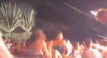 Fotograma de un vídeo compartido en X por @camiletjusti del momento en el que se produjo el fallo.