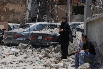 Un edificio destruido por un bombardeo israelí en Qanarit, Líbano, el 20 de 20, 2026
(AP foto/Mohammed Zaatari)