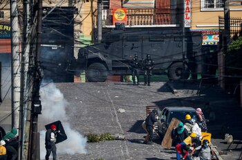 Enfrentamientos entre la policía y