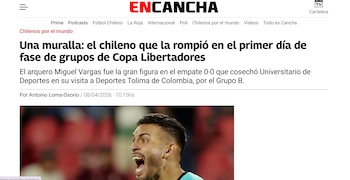 Medio chileno destacó actuación de Miguel Vargas en Universitario vs Tolima.