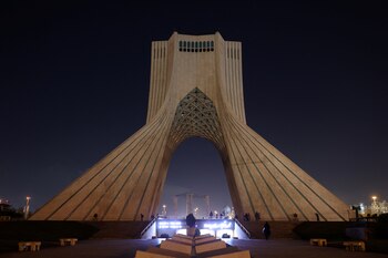 Azadi Tower is pictured after