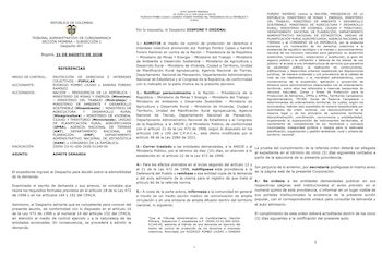 La acción popular presentada contra las reserveas campesinas y otras zonas de protección permite la intervención de cualquier persona interesada - crédito @MCarvajalinoV/X