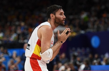 Rudy Fernández durante un partido de España en el Eurobasket 2022.
