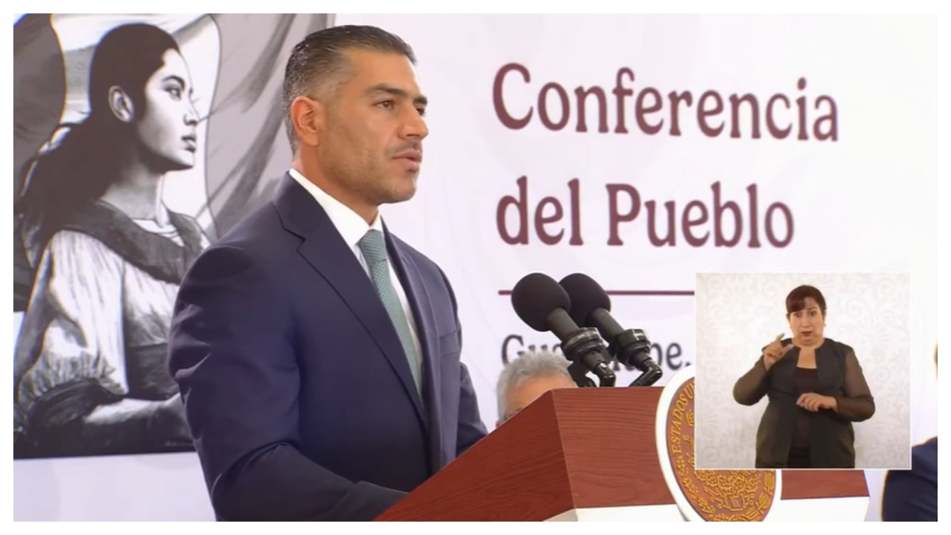 El secretario de seguridad ciudadana nacional, Omar García Harfuch innformó detalles de la envestigación del multihomiocidio de Diego Sebastián