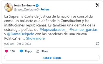 Jesús Zambrano celebró la resolución