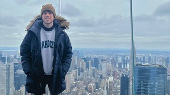 Fede Rebecchi en un mirador