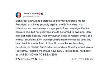 El mensaje de Donald Trump