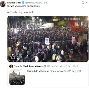 Sheinbaum criticó el operativo policial contra la CNTE en 2016. | X- Miguel Meza