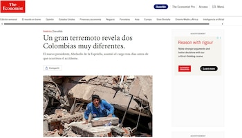 The Economist publicó un análisis sobre el terremoto que sacudió a Colombia y las profundas desigualdades que quedaron expuestas tras la emergencia - crédito The Economist